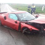 FOTO Ferrari făcut praf în Cluj. Era condusă de un interlop local
