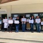 Protest al angajaților de la Protecția Mediului Iași împotriva discriminării salariale