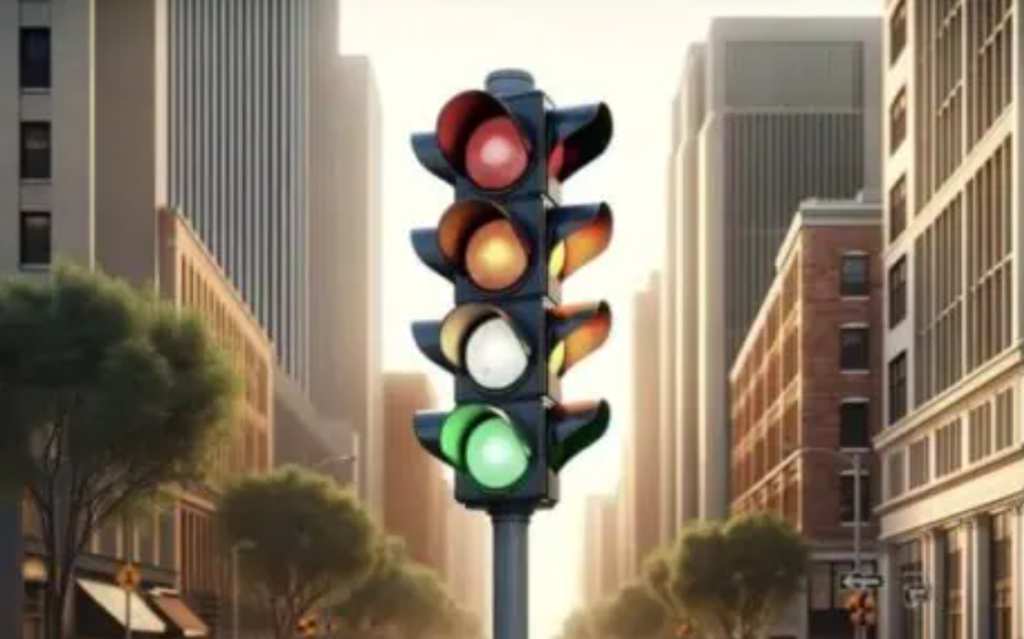 În câțiva ani, semafoarele ar putea avea patru culori: verde, roșu, portocaliu și alb